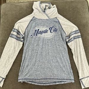 Margate NJ Long Sleeve hooded Tee